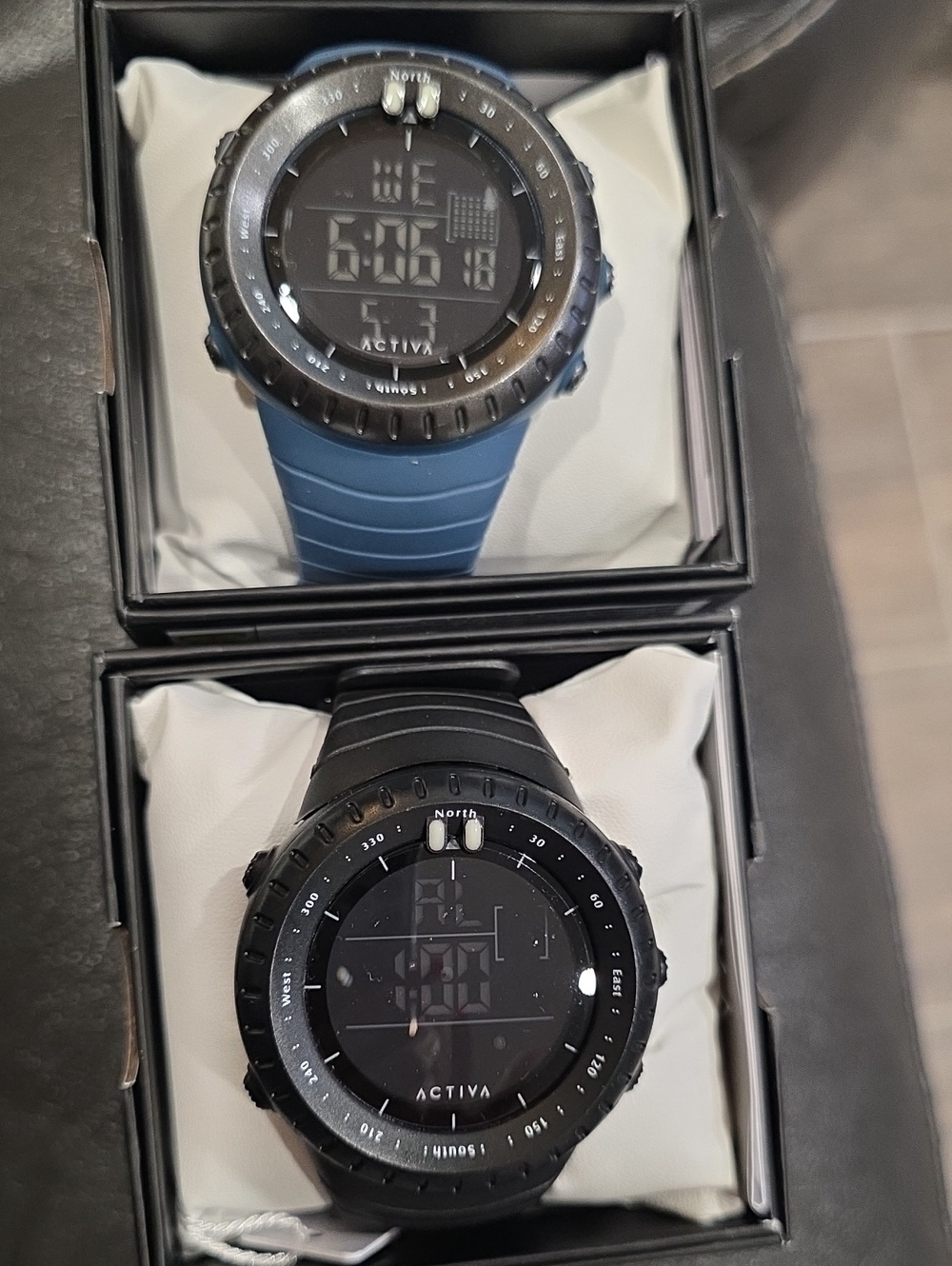 609. Pair Of Activa Odyssey X Invicta Men's Digital Watches- 53mm